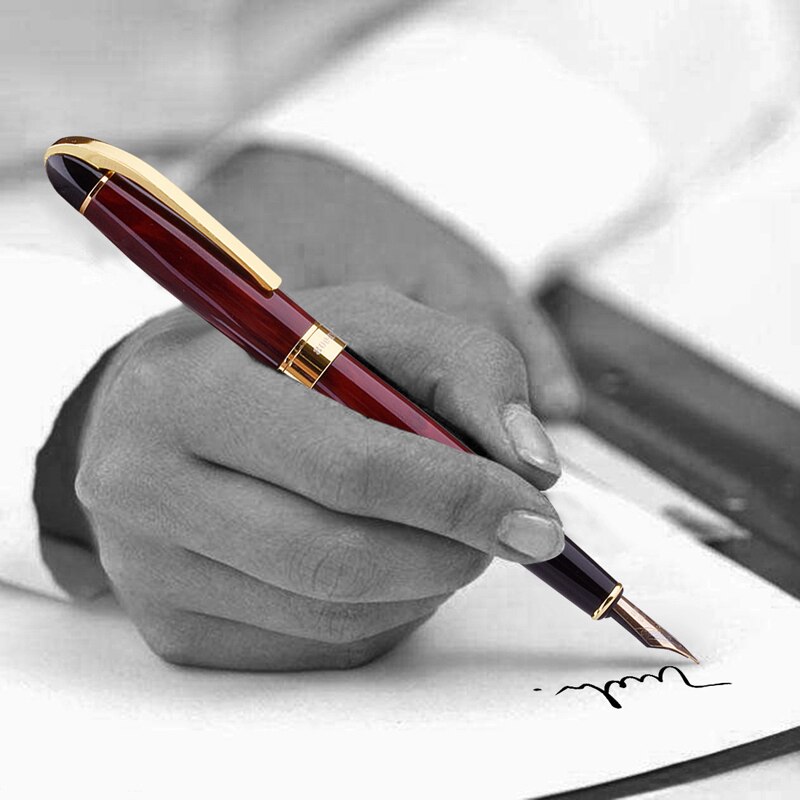 Luxus Tinte Feder Iraurita Brunnen Stift Geschäft Schreiben Unterzeichnung Kalligraphie Stifte Büro Schreibwaren: rot