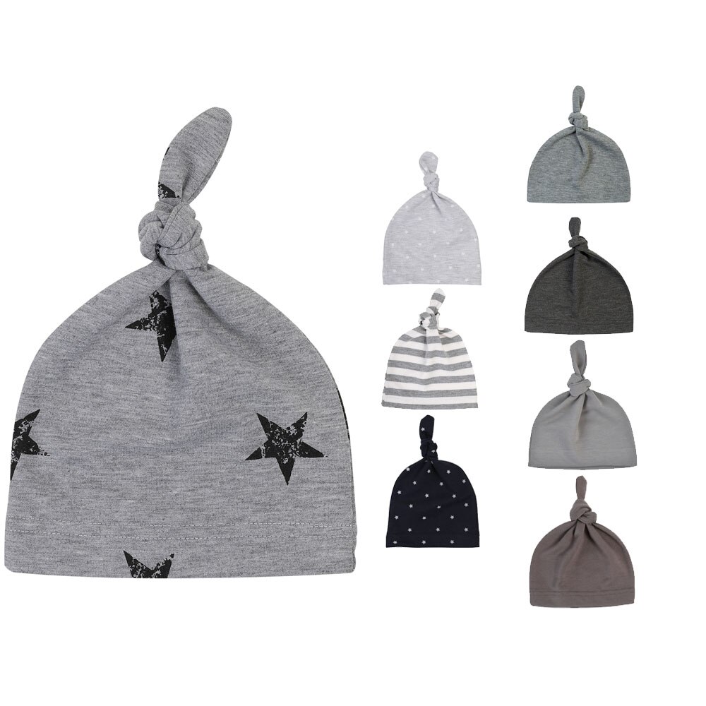 Gorros para bebé recién nacido, 100% algodón orgánico, suave, ajustable, con nudo, para niños de 0 a 3 años