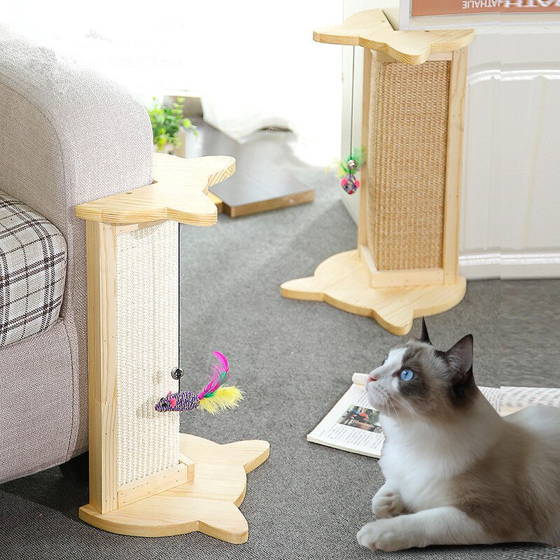 Cat Scratch Board Toy Sisal Post Cat Kitten Climbing Scratching Tree Cats Protecting Furniture Grind Claws Cat Scratcher Tree
