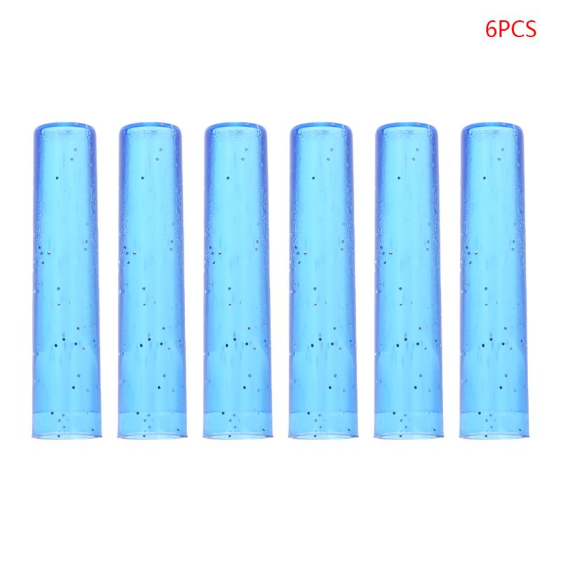 6 stk sød blyanthætte ærme dække extender plast beskytter skoleartikler   b36c: Blå