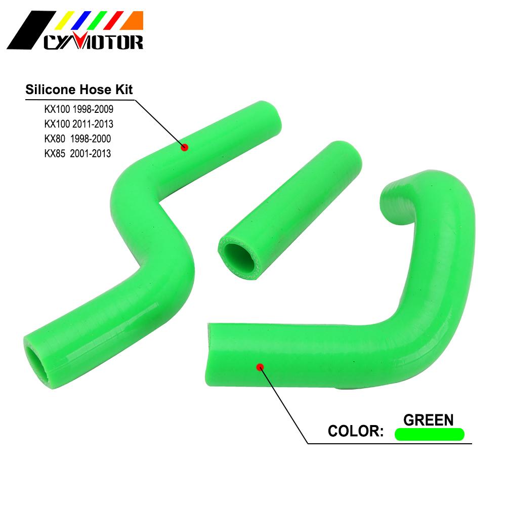 Motorcycle Silicone Radiator Koelvloeistof Slang Waterleiding Voor KX100 1998 KX100 KX85 KX80 1998-2000 Kx 80 85 100