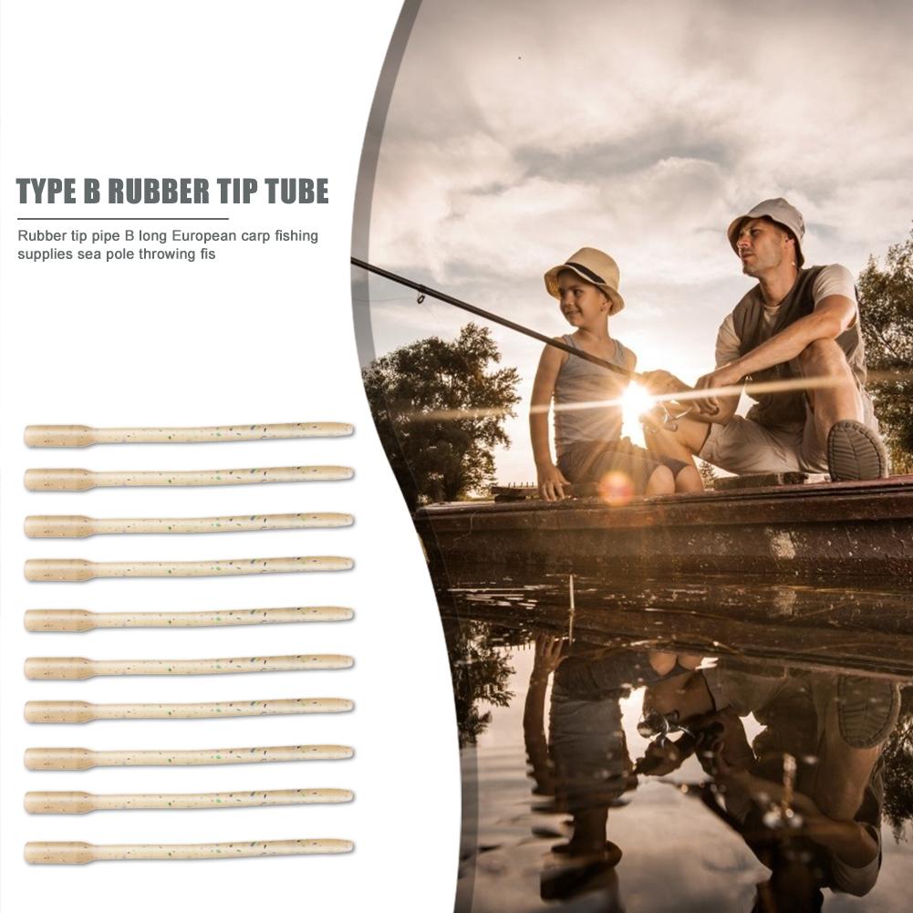 Anti mouwen slijtvaste 10x lange terminal anti-klit mouw verbinden met vishaak karpervisserij uitrusting