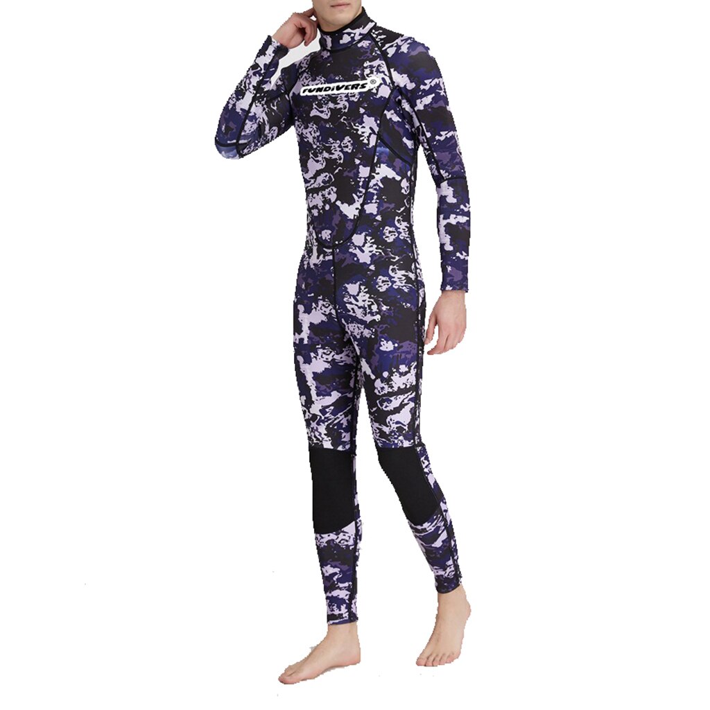 3mm Diving Suit Jumpsuit Long Sleeve Thermal Wetsuit Back Zip Wet Suit Skin