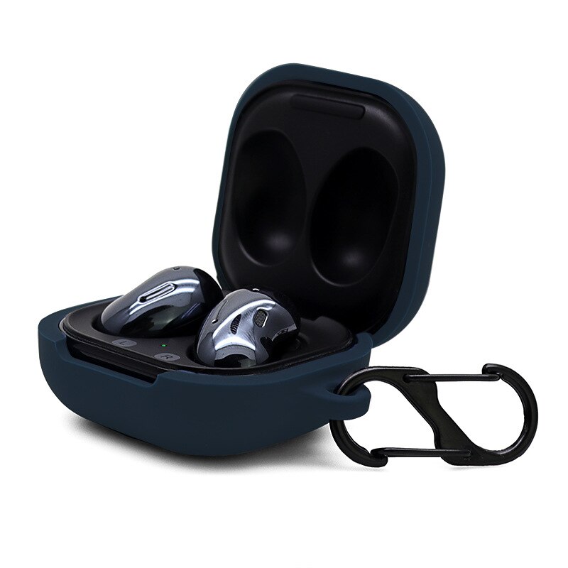 Silicone Cover For Samsung Galaxy Buds Live Case Charging Sleeve Wireless Headphone Earphone Protective Skin: dark blue