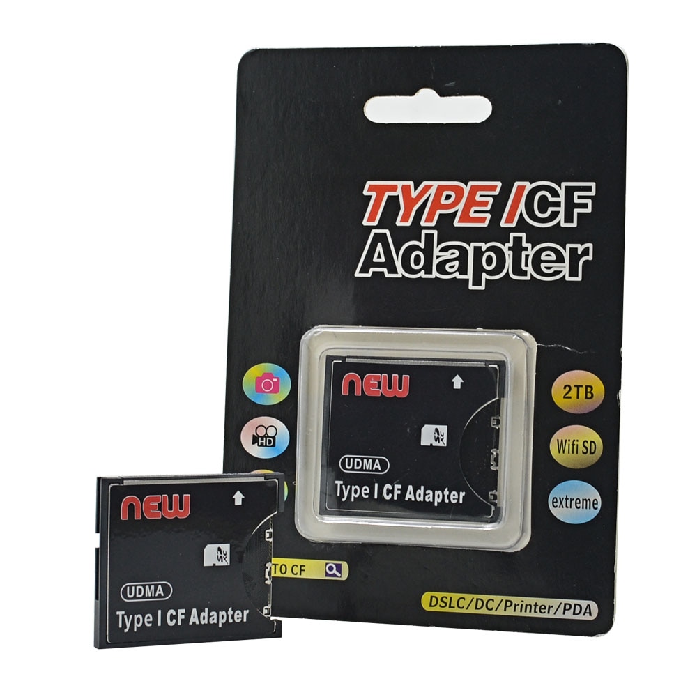 High Speed SD to CF Adapter SDXC SDHC to Standard Compact Flash Type I Card Converter Adapter Support UDMA 128GB