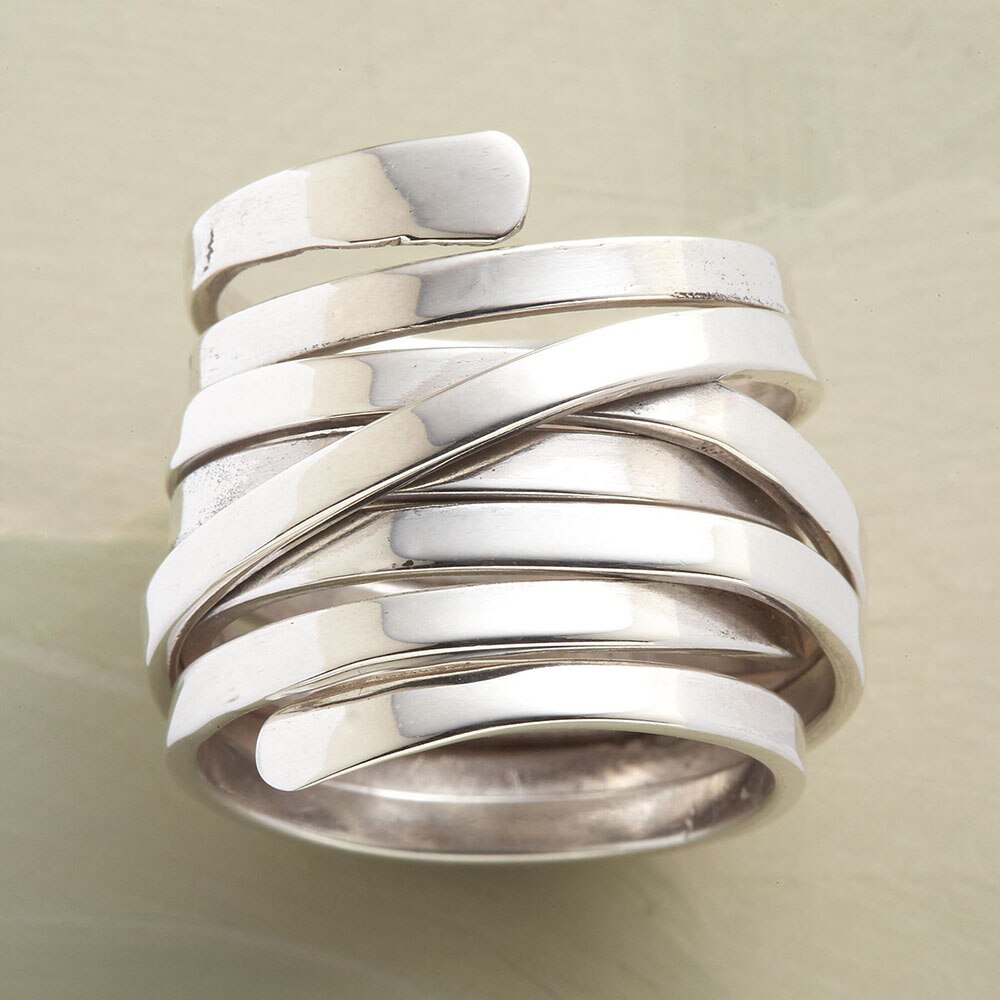 Multi-schicht rollen Ringe für Frauen Unendlichkeit Spirale Ring Stapeln Minimalis Frauen Mädchen Schmuck Ring