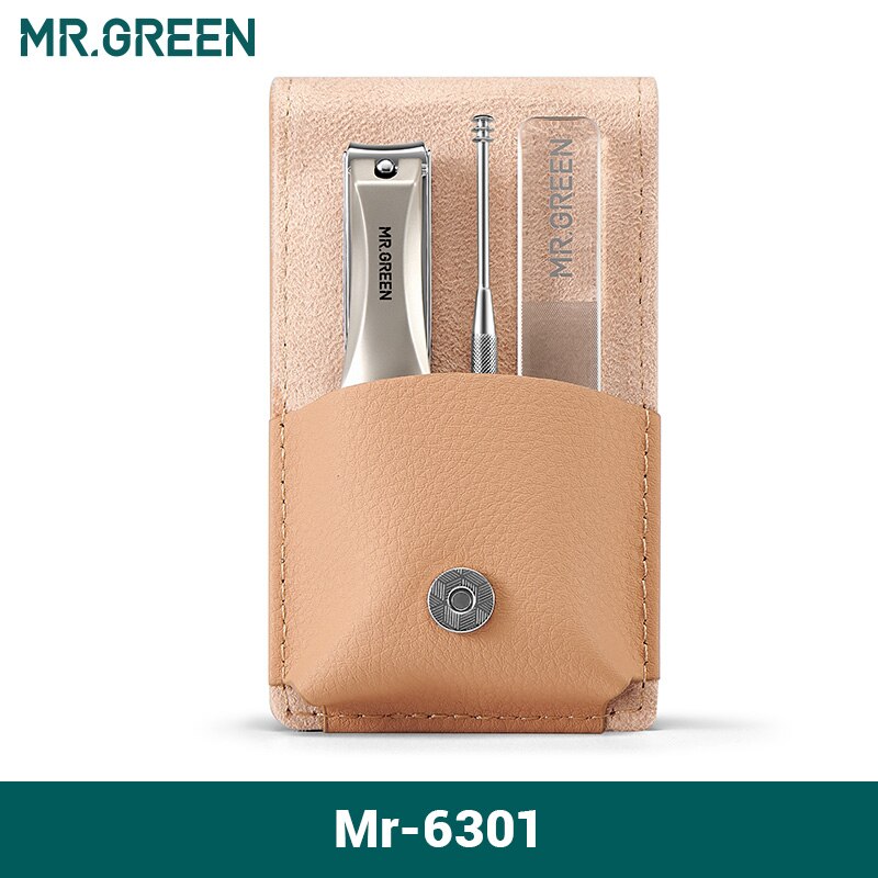 Mr.green manicure sæt kirurgisk saks rustfri negleklipper værktøj pedicure sæt bærbart rejsesæt til hjemmet neglesaks: Hr. -6301