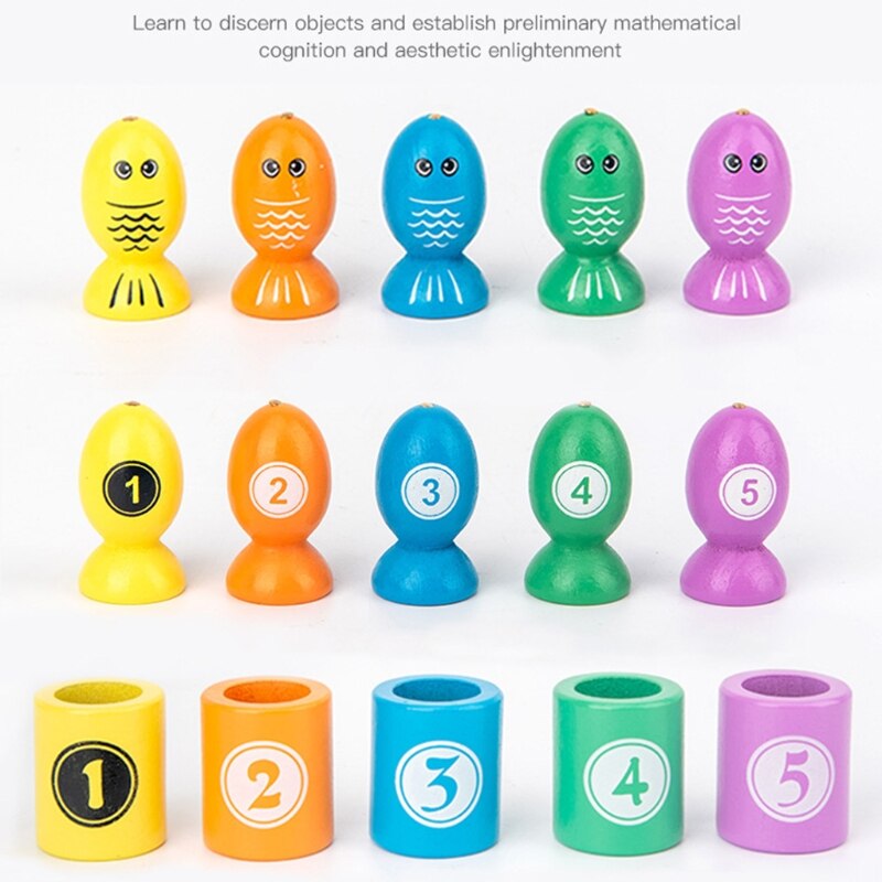 per bambini Giocattoli di Legno di Pesca Magnetica Insetto Cattura Del bambino Bambini educativo Gioco DXAD