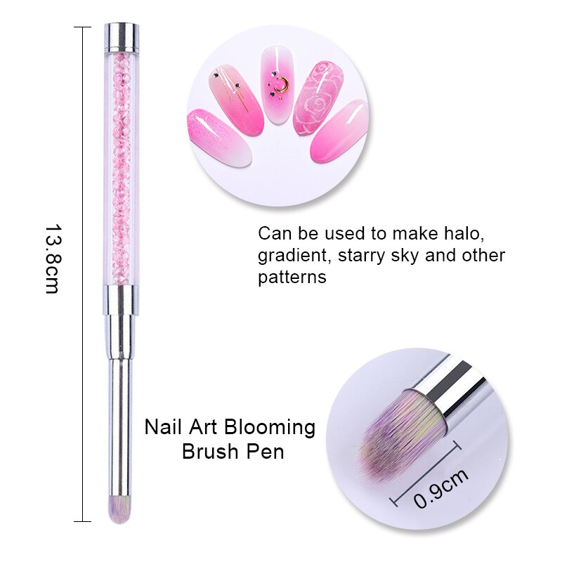 1 Pc Water Marble DIY Painting Pen Nail Art Brush Pen Silver Handle Drawing Pen for UV Gel Polish Manicure Nail Art Tools: 2