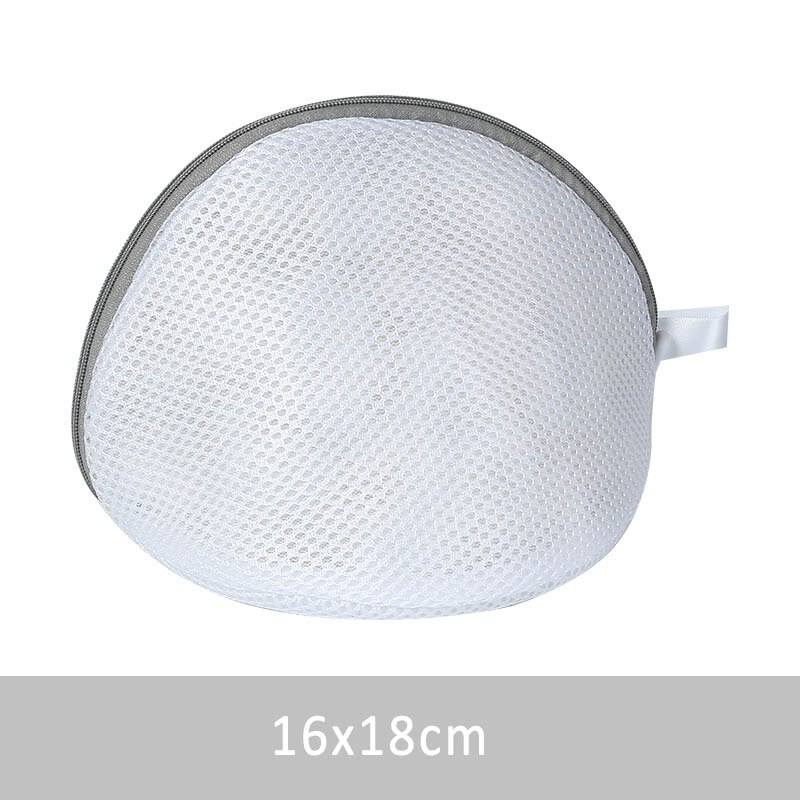 Polyester Mesh Laundry Bag Zipper Dirty Clothes Storage Bag Underwear Coarse Net Laundry Basket Laundry Bags For Washing Machine: 16x18cm