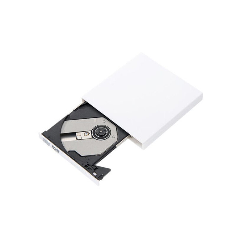 Nueva Unidad óptica externa USB 2,0 DVD Combo DVD ROM Player CD-RW grabador de quemador Plug and Play para Macbook Laptop PC de escritorio: Blanco