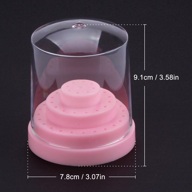 Soporte para brocas de uñas con 10/20/48 agujeros, estuche de almacenamiento vacío, contenedor de exhibición, caja de cortador de fresado, soporte de exhibición para manicura Acryl: Verde militar