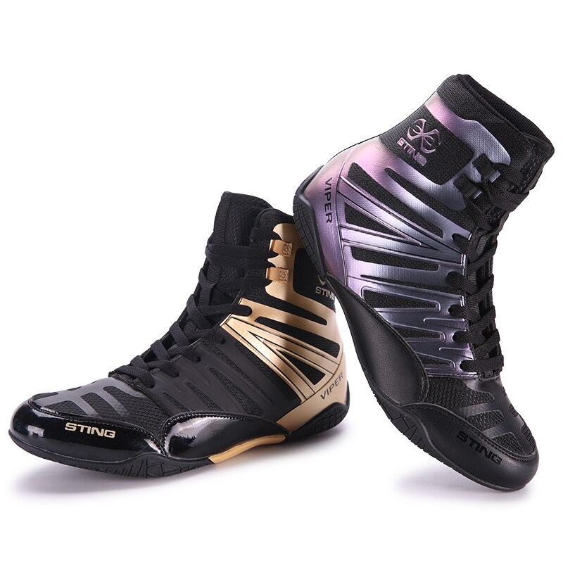 Men Wrestling Shoes Lightweight Male Training Shoes Rubber Outsole Lace Up ManProfessional Boxing Sneakers Big Size