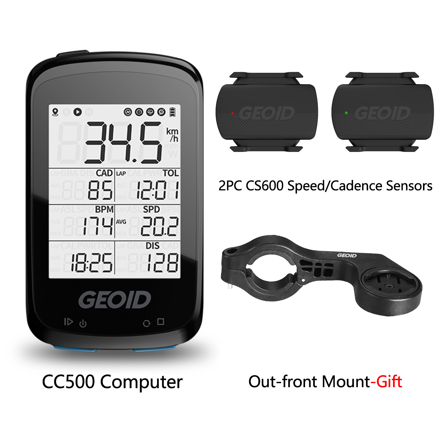 Geoid gps sykkel speedometer trådløs digital sykkelcomputer landevei mountainbike 2.5 vanntett stoppeklokke bluetooth maur+: Burgunder