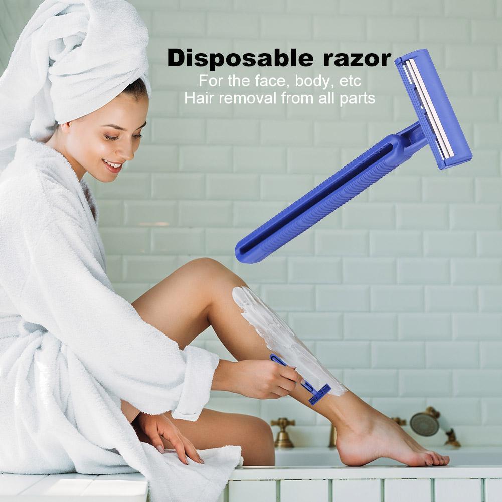 300-10 Stuks Wegwerp Snorharen Scheerapparaten Body Trimmer Roestvrij 2 Lagen Mes Scheermessen Voor Mannen Vrouwen Hotel Apparaten