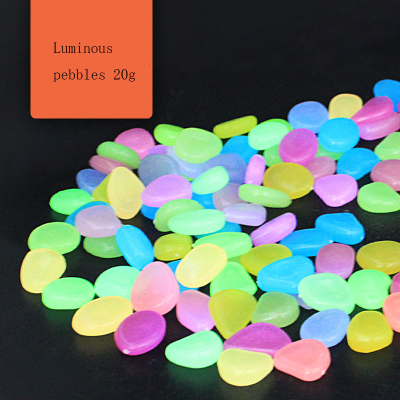 Fish Tank Decoration Aquarium Decoration StoneLuminous Stone Garden Decoration Stone Landscape Sand: 20 luminous pebbles