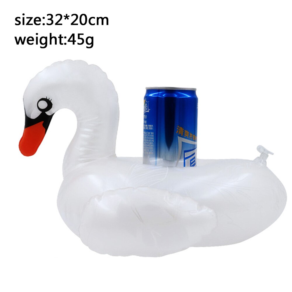 Swimming Cup Seat Float Water Toy Drink Cup Holder Animal Plant Summer Pool Accessories: White Swan