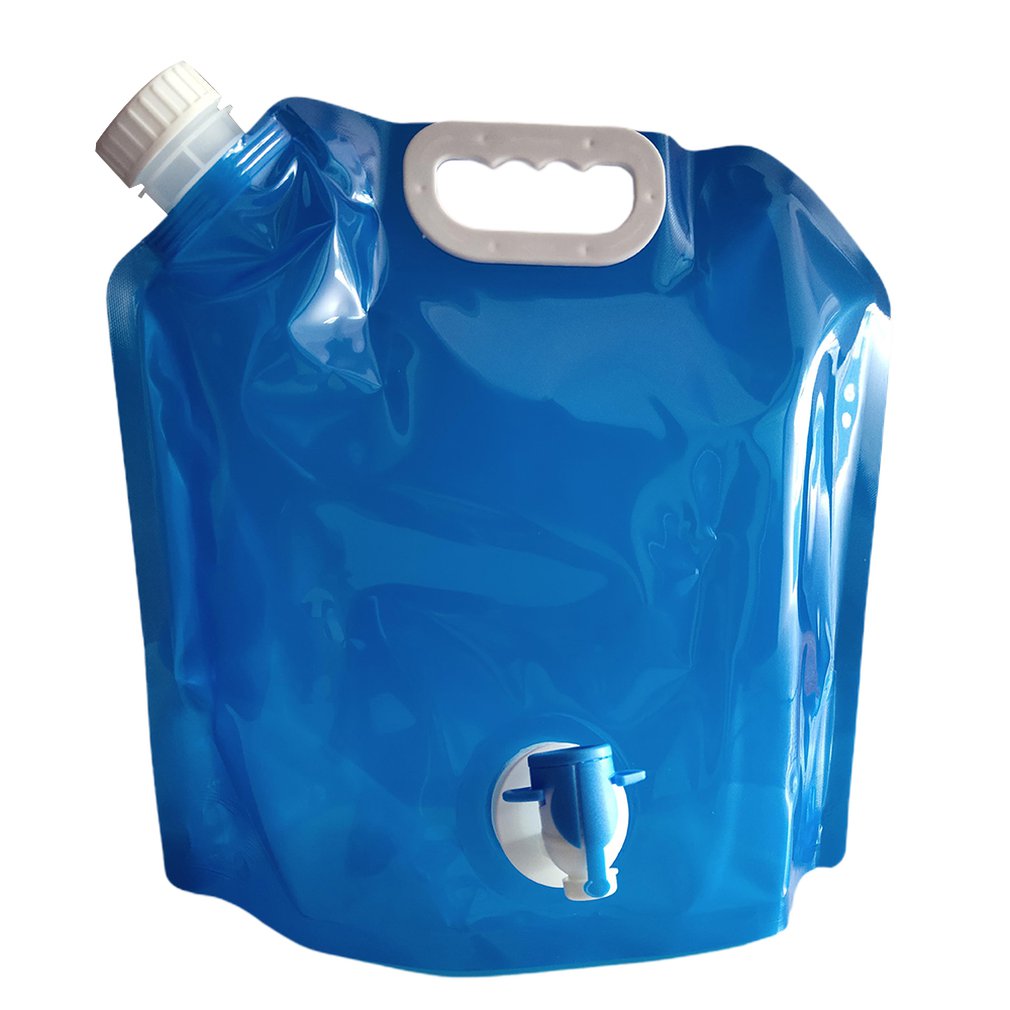 5L/10L Outdoor Vouwen Opvouwbare Draagbare Opvouwbare Water Zakken Auto Drinken Carrier Container Kit Camping Water Tank: 10L water tap