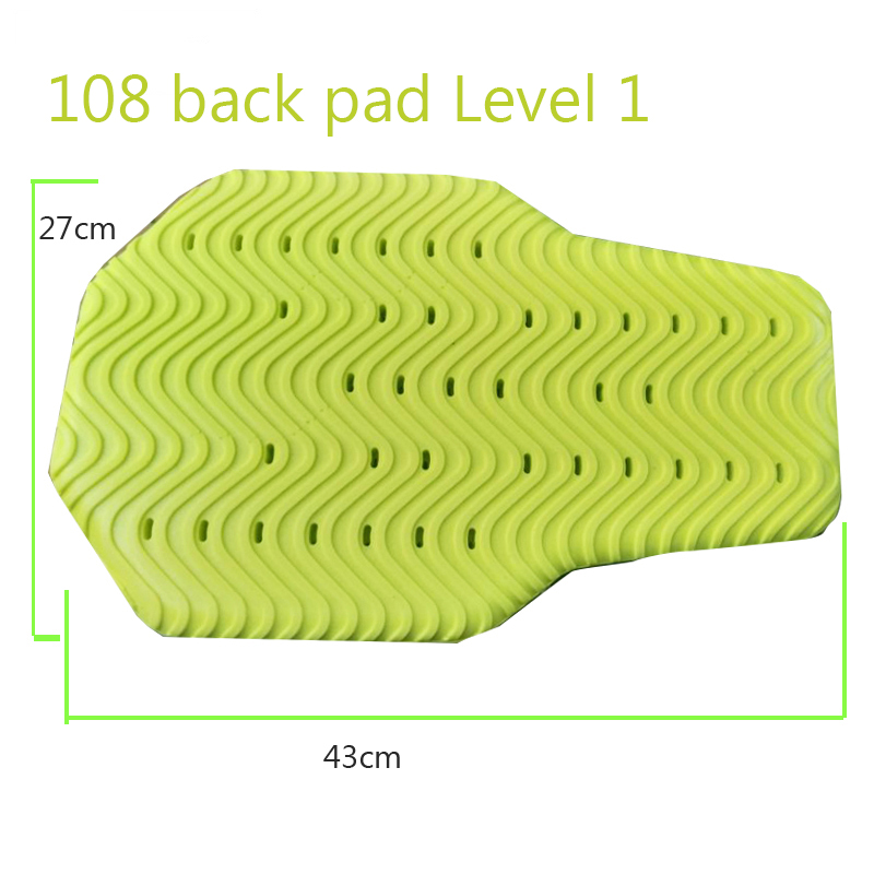 DSO giacca protettiva per la schiena da corsa per motociclista pantaloni inserto protezione anti-impatto equipaggiamento protettivo protezione per attrezzatura da motocross: 108 verde  back