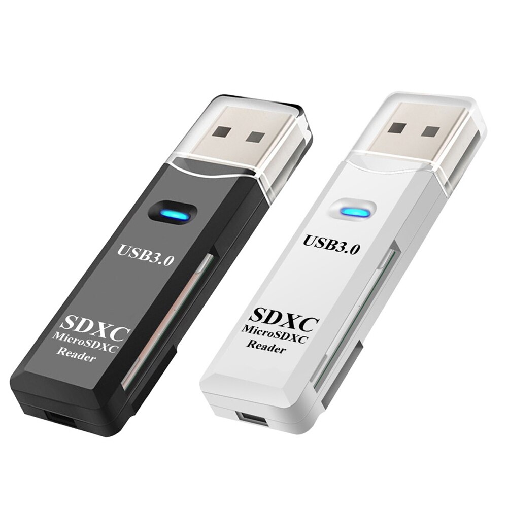 2 In 1 Tf Kaartlezer Usb 3.0 Adapter Drive Gratis Kaartlezer Geheugen Secure Digital Cardreader Met Led Indicator voor Laptop