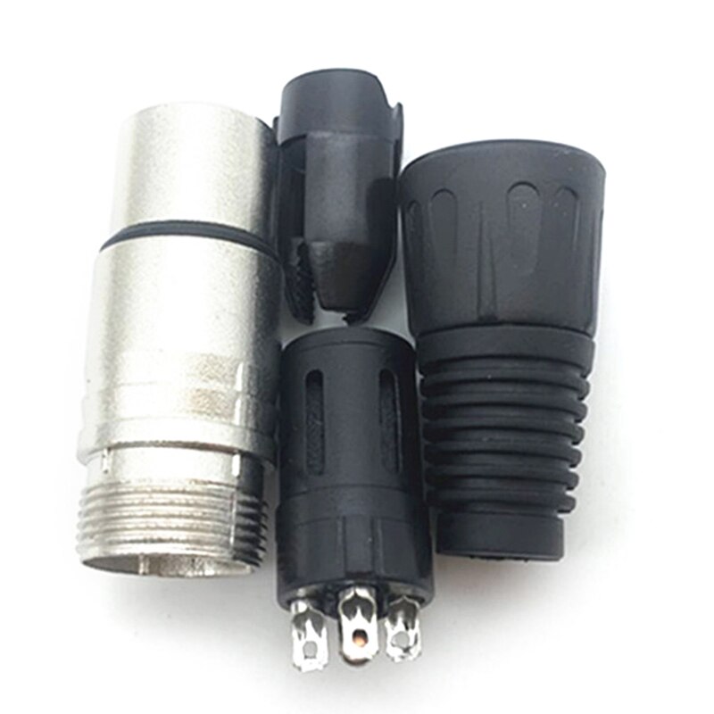 Male & Female 3-Pin 4-Pin 5-Pin XLR Microphone Audio Cable Plug Connectors Cannon Cable Terminals