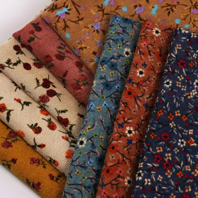100*150cm impresión tela terciopelo Floral pana suave tela para Diy mantel vestido niños ropa cortina bolsa manualidades de costura