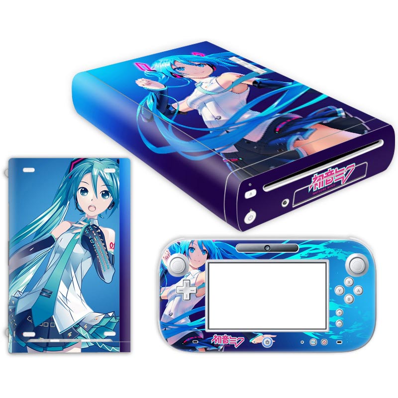 For W ii U Console Cover with Remotes Controller Skins For Nintend w ii u sticker for w ii u skin: TN-WiiU-0155