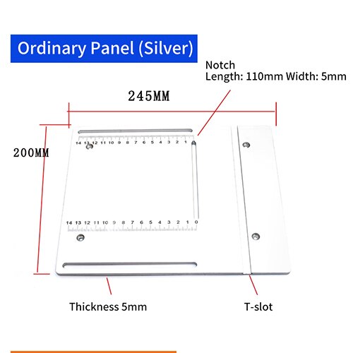 Aluminium Mini Table Saw Panel Clearance Insert Cover Plate Woodworking Benches Miter Gauge Guide Set Workbench DIY Tools: pink