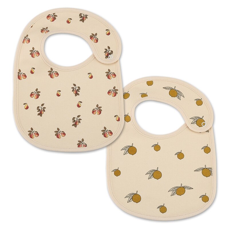 2 Pcs Babyvoeding Kwijl Bib Cartoon Gedrukt Speeksel Handdoek Sjaal Bandana Waterdichte Zachte Katoen Drukknoop Burp Doek Bandana