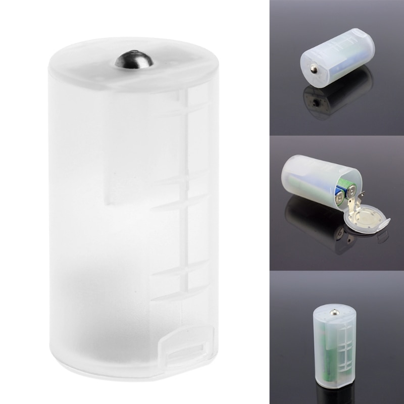 1pc 2 aa à d support de batterie convertisseur adaptateur commutateur boîtier en plastique boîte