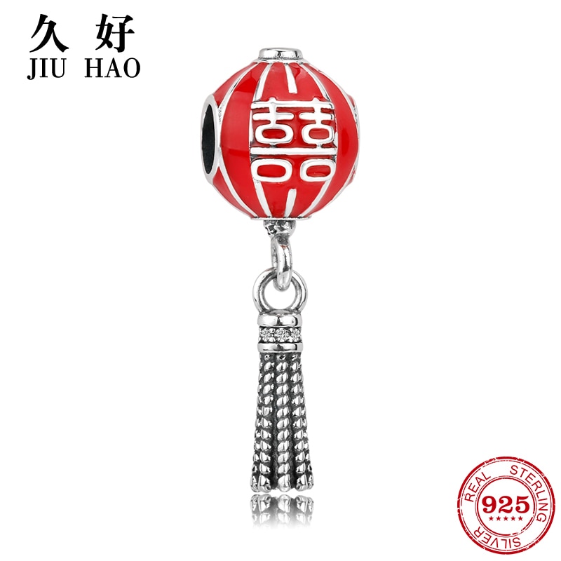 925 sterlina d'argento Cinese matrimonio doppia Felicità Misura Branelli Europeo Originale Pendenti E Ciondoli Del Braccialetto delle donne accessori di Gioielli