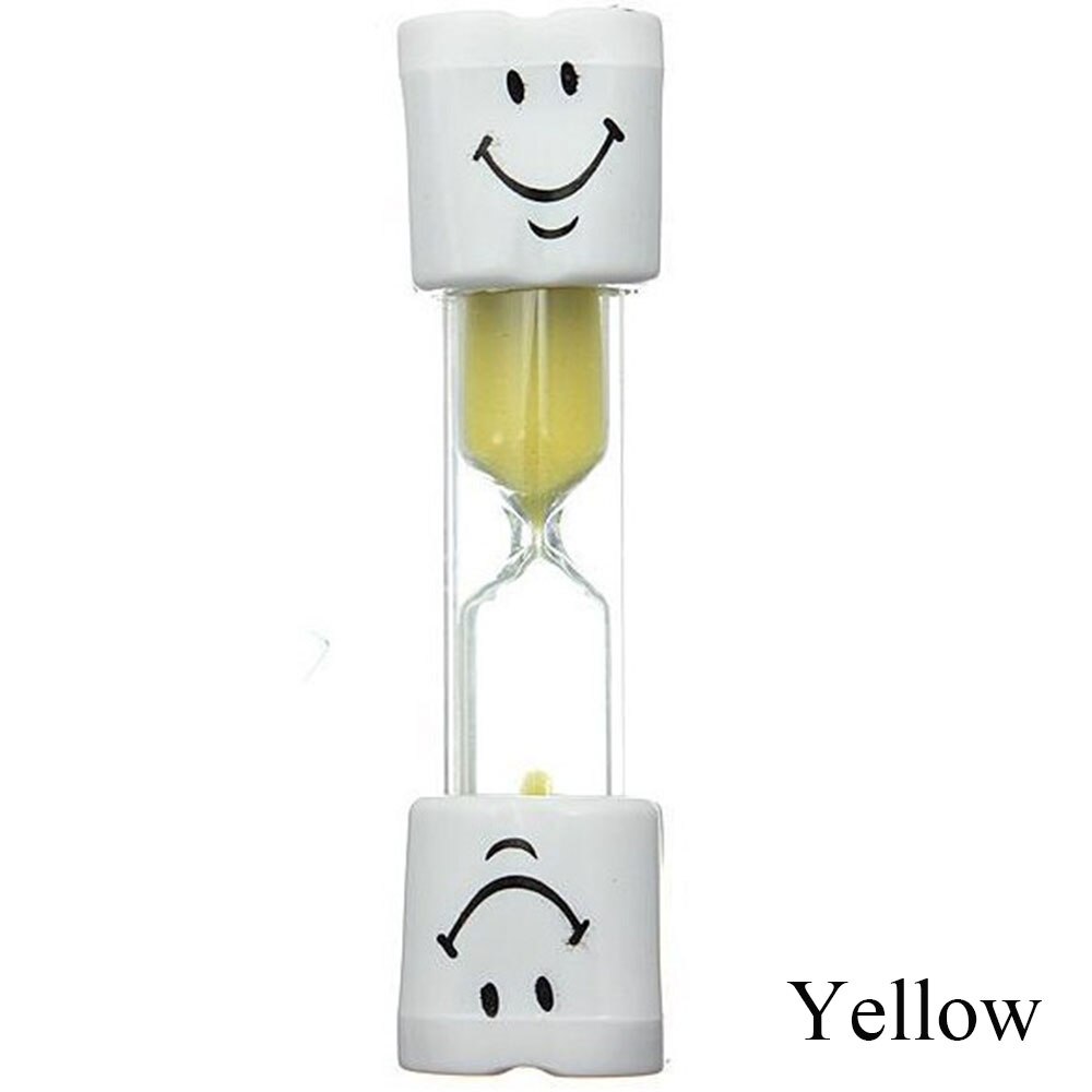 Reloj de arena para niños, 1 unidad, reloj de arena de 3 minutos, temporizador de cara sonriente