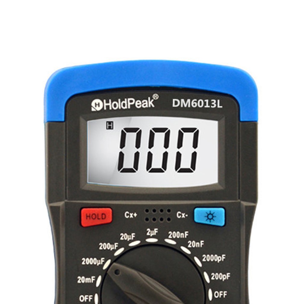 DM6013L Portable Handheld Digital Capacitance Capacitor Meter 1999 Counts Tester 200pF~20mF Data Hold Backlight