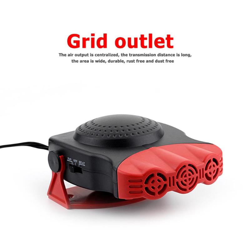 12V Auto Car Heater Air Cooler Fan Classic 2 in 1 Air Cooler Heating Fan 3 Outlet Windscreen Defroster Defogger