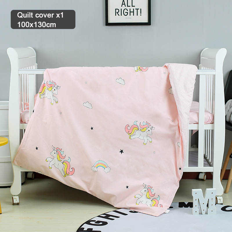 1pcs Baby Dekbedovertrek 130*100cm Cartoon Plaid Cover Pad Dots Dieren Milieubescherming Baby Beddengoed Ademend zachte: plum