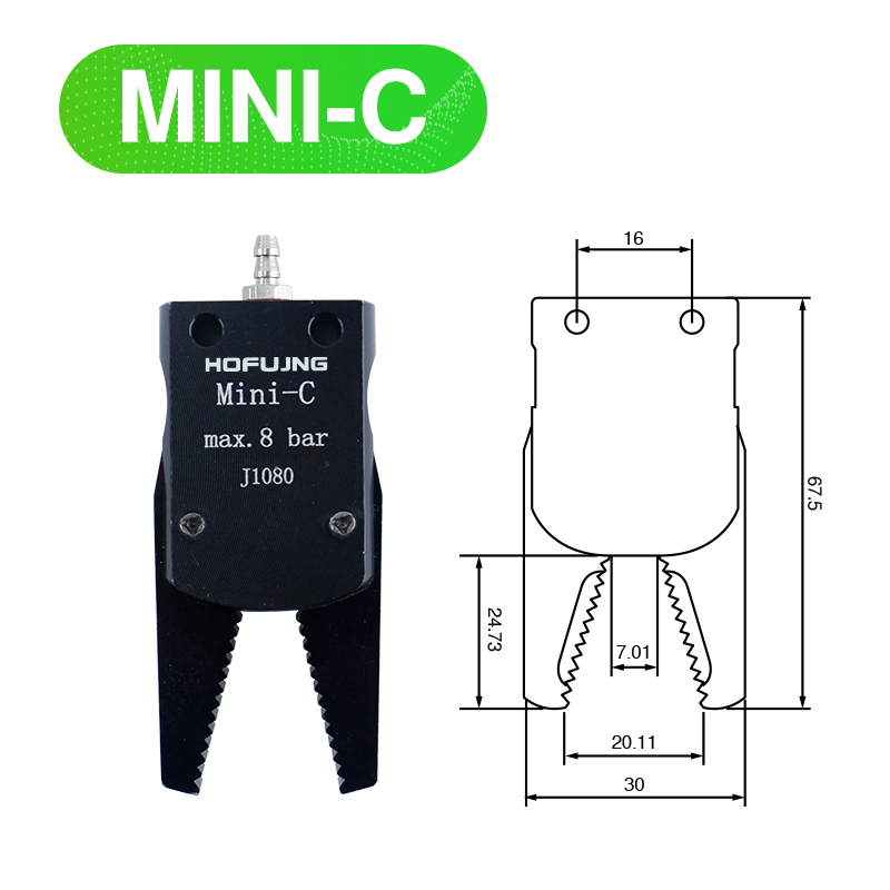 Koceru pneumatic mini gripper  j1080/1060 manipulator accessories, mechanical device, water outlet clip for industrial robots