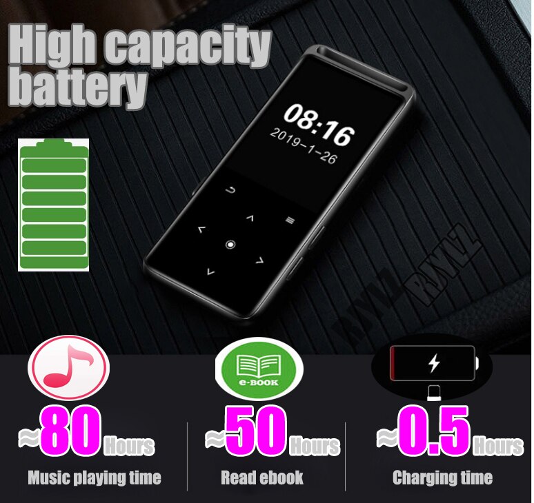 BENJIE M6 Bluetooth 5.0 lecteur MP3 sans perte 16GB HiFi Portable baladeur Audio avec Radio FM EBook enregistreur vocal musique Playe