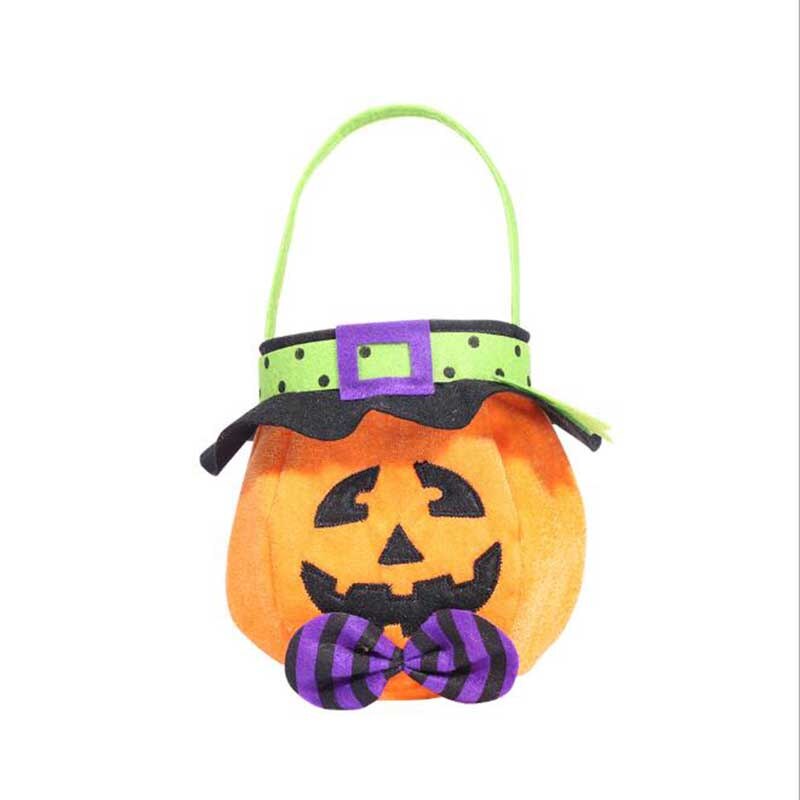 Halloween Pumpkin Candy Cute Bag For Kids Trick Or Treat Festival Party Favor Halloween Party Decoration Supplies: YELLOW