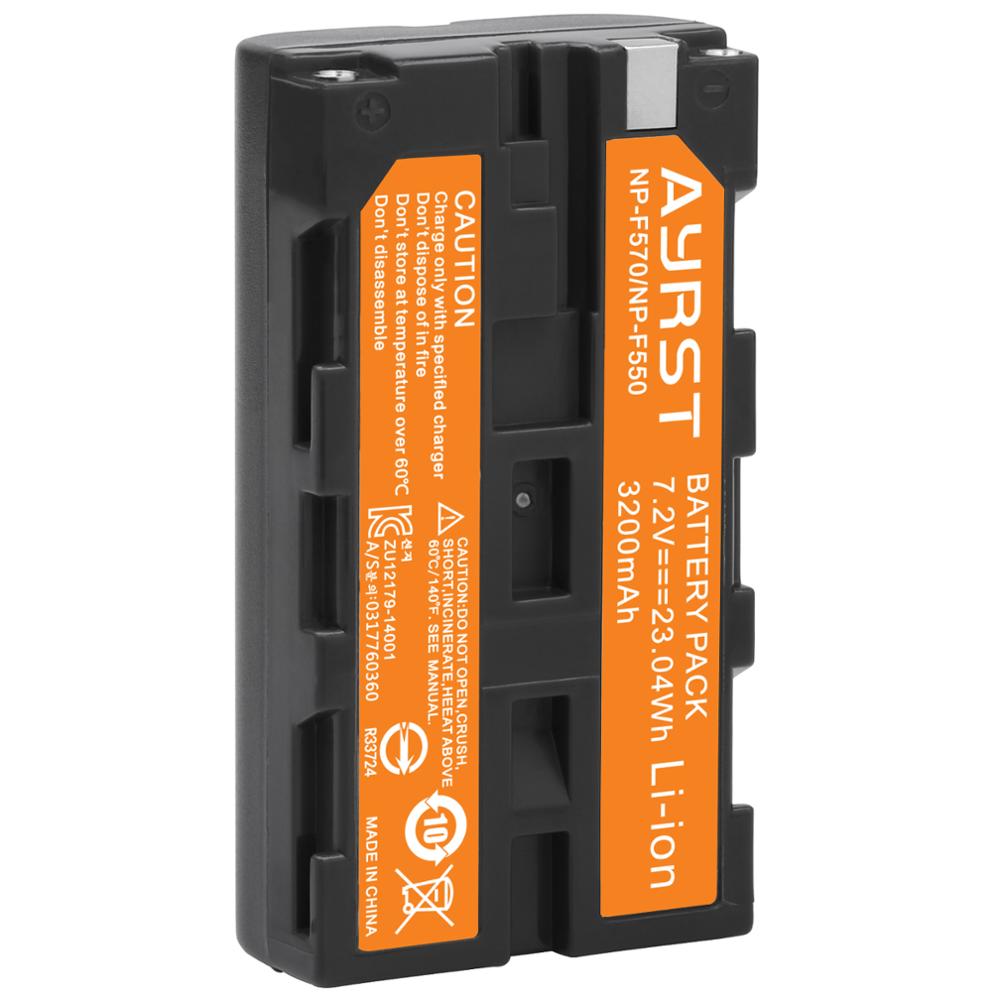2PC 3200mAH NP-F550 NP-F570 NP F550 Camera Battery + Dual USB Charger for Sony NP-F330 NP-F530 NP-F570 NP-F730 NP-F750 CCD-RV100