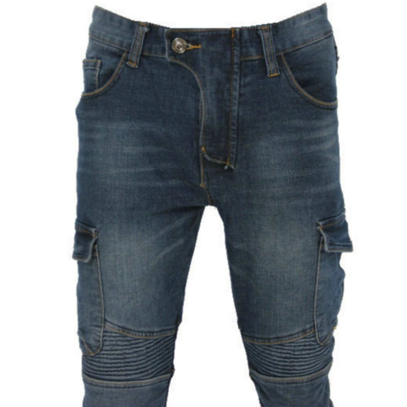 Volero motorpool jes -6 motorsykkel ridebukser løs rett motorsykkel uformelle jeans lokomotiv beskyttende blå bukser