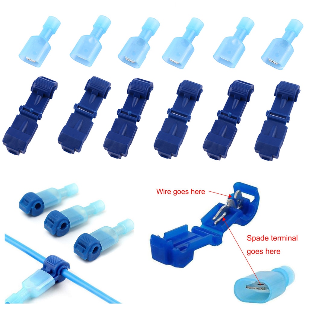 Franchise 10pair For 18-14 Gauge Wire T Connectors of Male and Female Butt Crimp Kits #0523