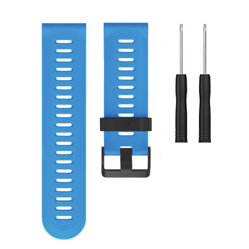 Watch Bands For Garmin Fenix 3 Silicone Strap Replacement Band Tools: Blue