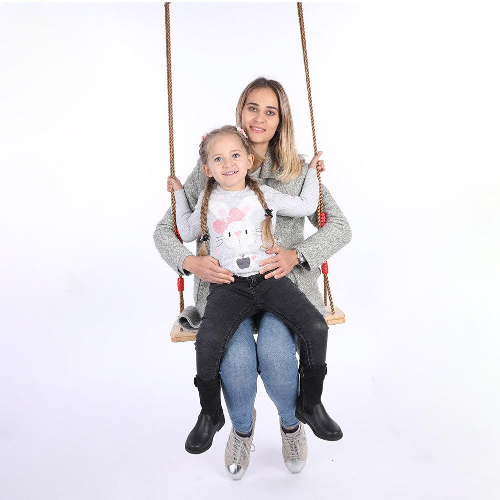 Volwassenen En Kinderen Houten Outdoor Swing Pastorale Stijl Kinderen Volwassenen Tuin Schommel Met Touw Voor Kinderen