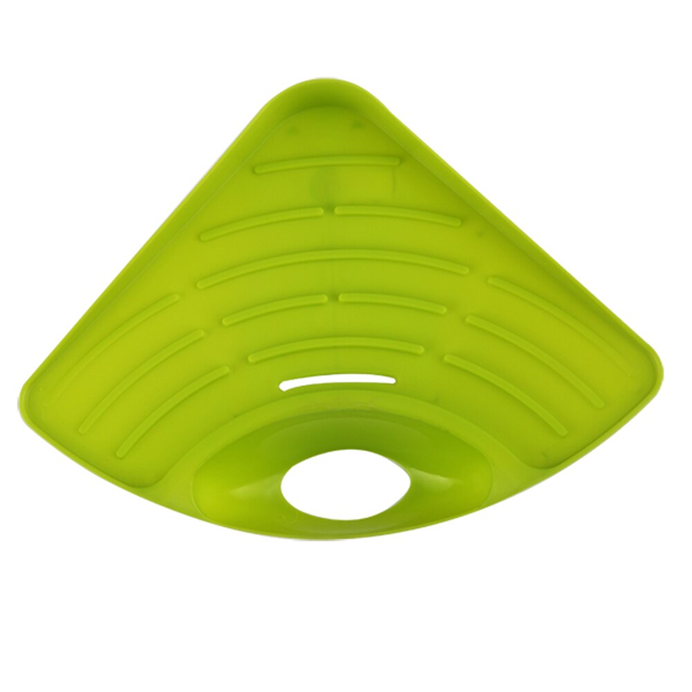 Multifunktionelt dræningsstativ vaskehjørne svampopbevaringshylde til køkkenvaske afløbsstativ  h99f: Grøn