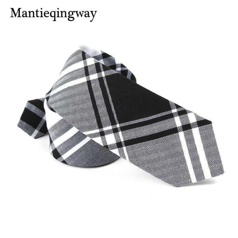 Corbatas de lazo a cuadros de 6cm estilo inglés para hombres y mujeres corbatas para boda Formal Wear Business Suit corbatas de algodón flaco