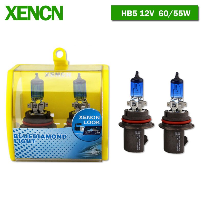 XENCN 12V H1 H3 H4 H7 H8 H9 H10 H11 H13 H15 H16 880 881 9005 9006 9012 5300K Blue Diamond Light Car Headlight Halogen Lamps 2pcs: 9007 HB5