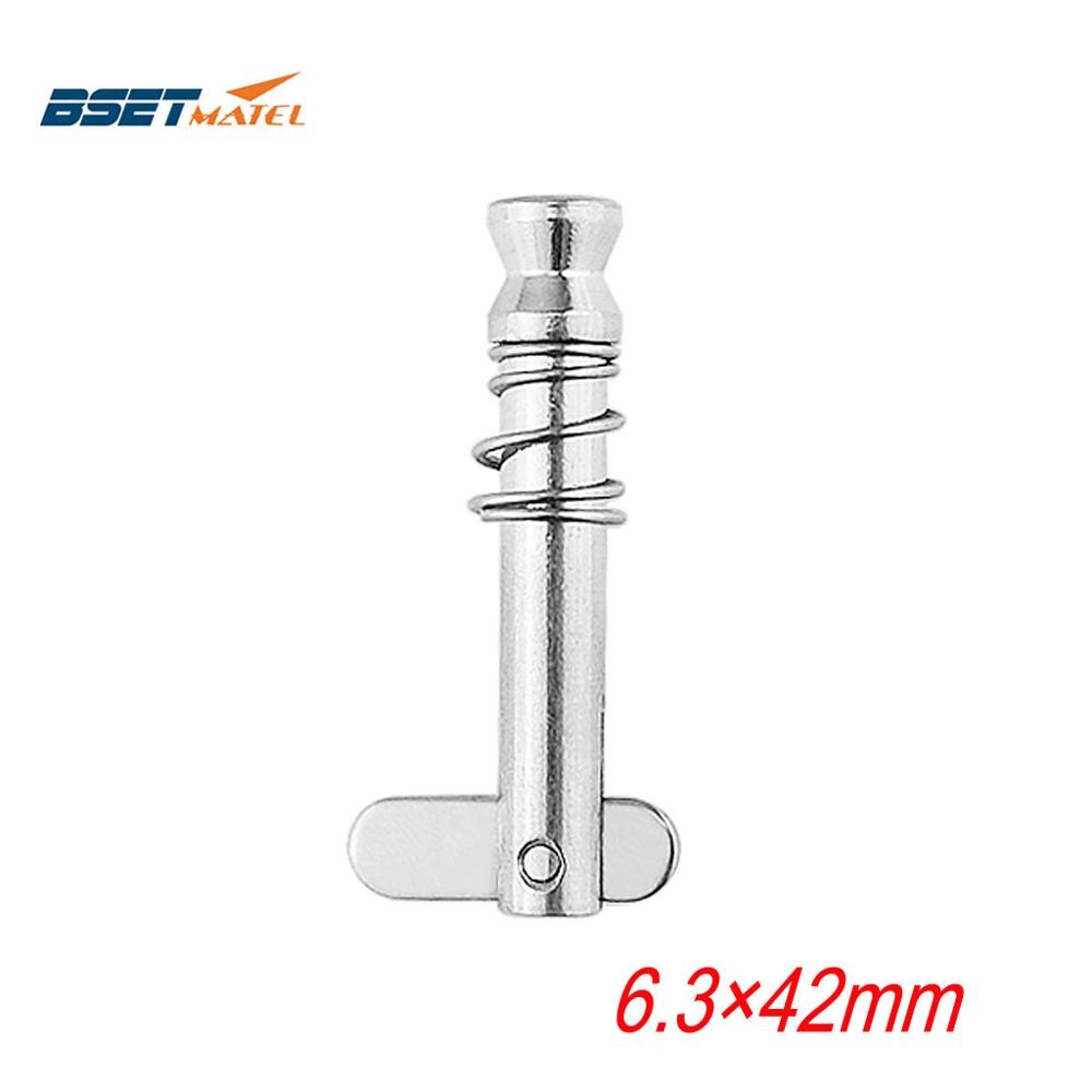 6.3*42mm BSET MATEL Stainless Steel 316 Marine Grade 1/4 inch Quick Release Pin for Boat Bimini Top Deck Hinge Marine hardware