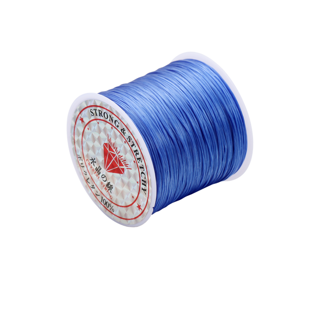 Hilo elástico redondo de 10/40M y 1mm, línea de cristal, cordón elástico de goma de nailon, cuerda elástica para hacer joyería DIY, pulsera de cuentas: S / Plata
