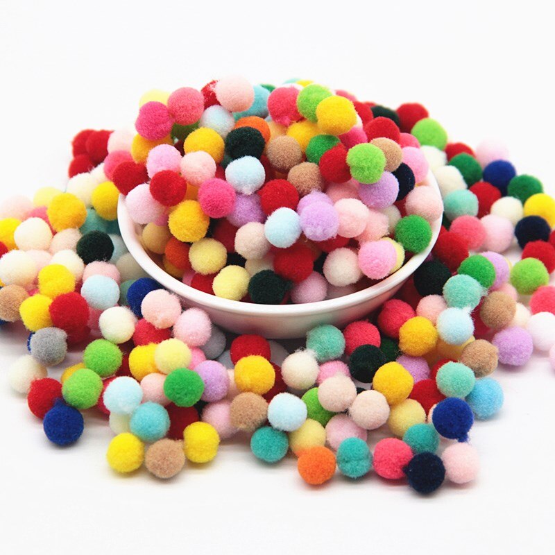 Mini pompones esponjosos de colores variados para decoración del hogar, manualidad de juguete DIY, suministros de decoración para bodas, 32-500 Uds., 8/10/15/20/25/30mm