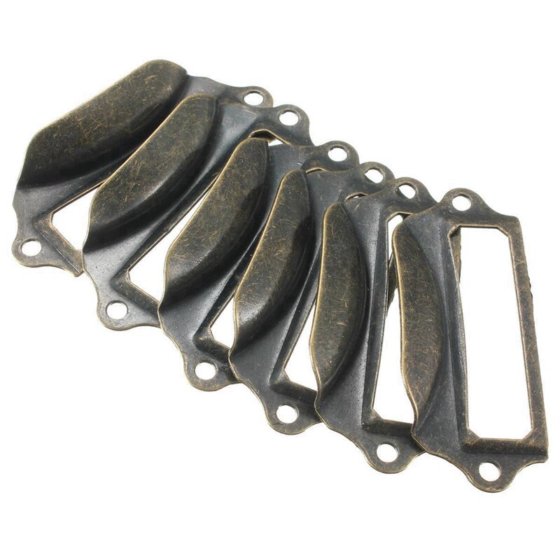 30 Pieces 69X30mm Antique Bronze Card Holder Drawer Pull/Label Frames Card/Tag Pull/Cabinet Frame Handle/File Name Card Holder f